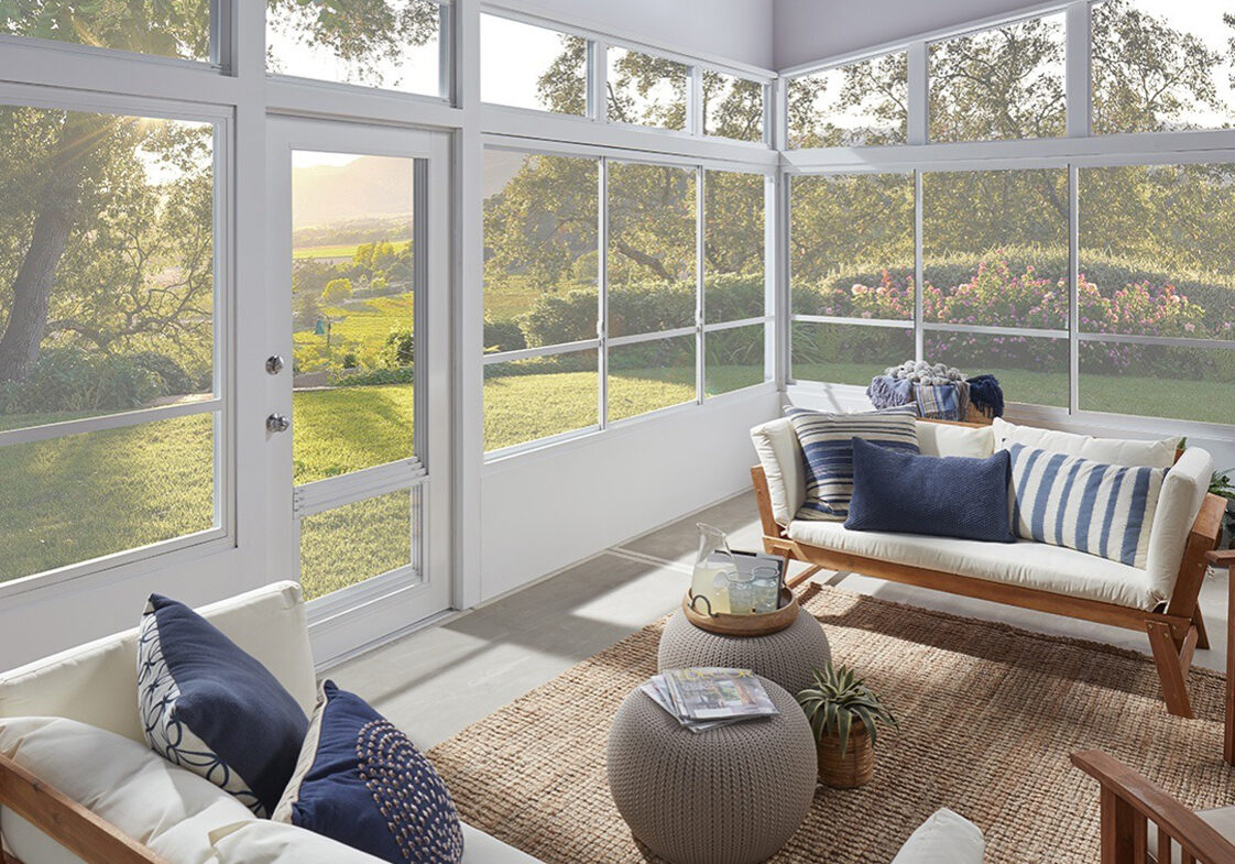 Eze-Breeze Screen Porch, Outdoor Living Space, Sunroom, Sunporch, EZE Breeze DIY Porch Systems, Horizontal Side Slider